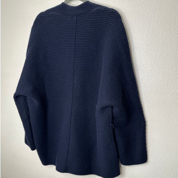 NWT The Row Dark Navy Ardi Chunky Knit Long Line Open Cardigan M - Picture 8 of 12